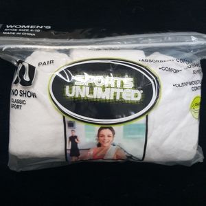 Womens 10 pk new no show sports sock cotton blend